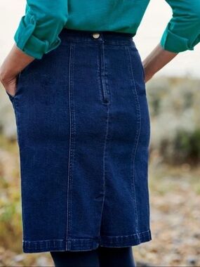 Woolovers Denim A-Line Skirt